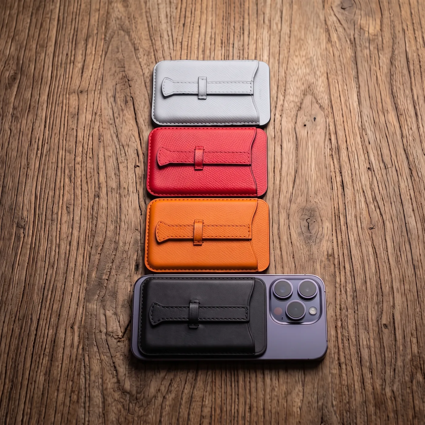 MagSafe Card Wallet (Stand/Band) (DAON-00) 가죽 제품 맞춤 제작 포트폴리오 이미지
